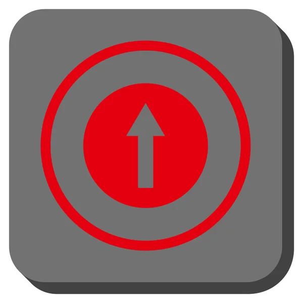 Flecha redondeada arriba Vector cuadrado redondeado Icono — Vector de stock