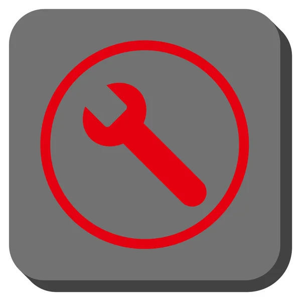 Wrench Rounded Square Vector Icon — Stock Vector