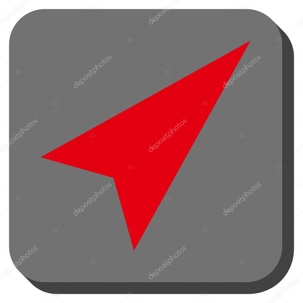 Arrowhead Right-Up Rounded Square Vector Icon