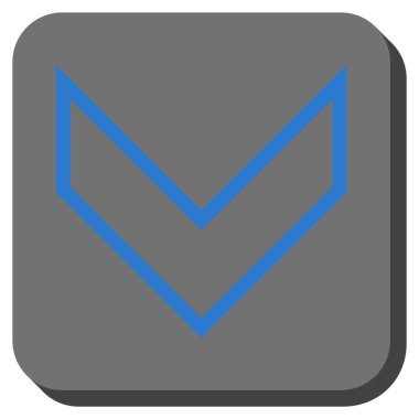 Yuvarlatılmış Kare vektör simgesi aşağı ok ucu