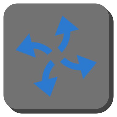 Santrifüj okları yuvarlak kare vektör simgesi