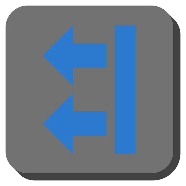 Llevar izquierda redondeado cuadrado Vector icono — Vector de stock