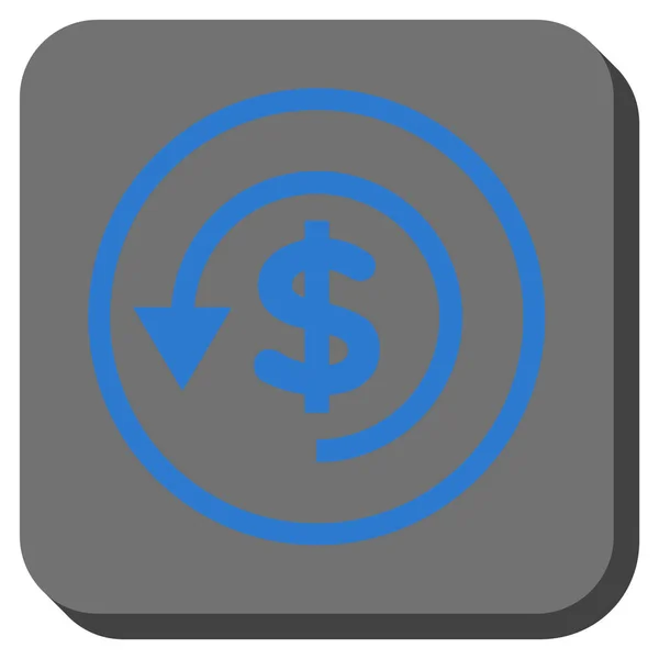 Chargeback Rounded Square Vector Icon — Stock Vector