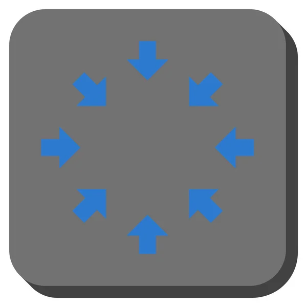 Kompakte Pfeile abgerundetes quadratisches Vektorsymbol — Stockvektor