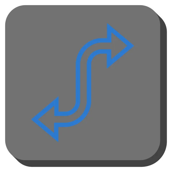Curvo flecha de intercambio redondeado cuadrado Vector icono — Archivo Imágenes Vectoriales
