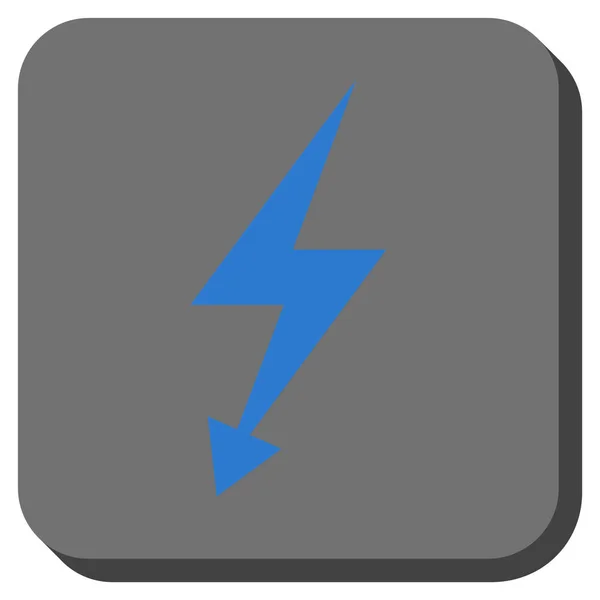 Elektrische Strike afgerond vierkant Vector Icon — Stockvector