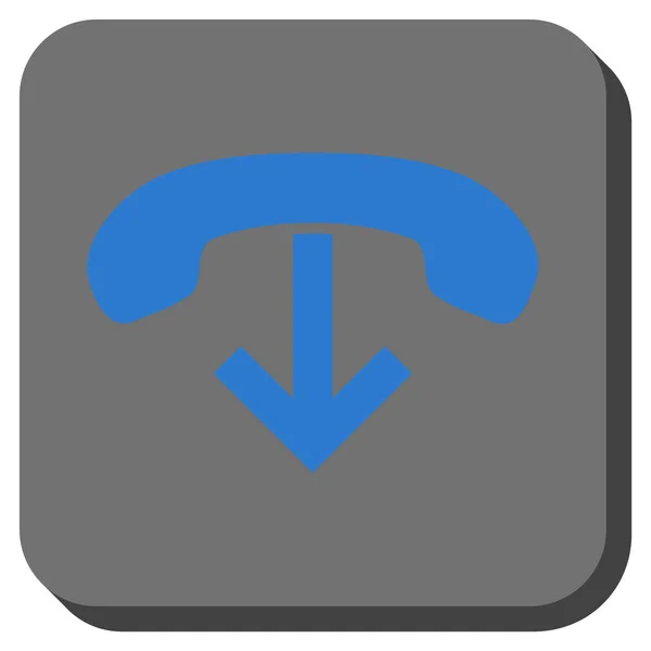 Telefone pendurar arredondado vetor quadrado ícone —  Vetores de Stock