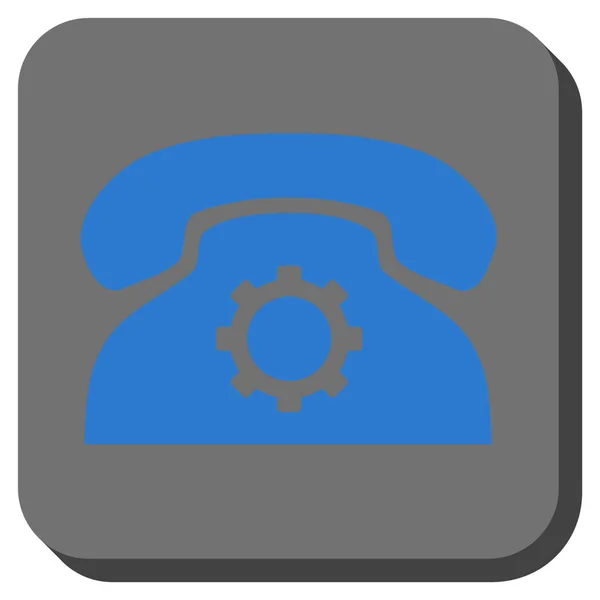 Configuración del teléfono redondeado cuadrado Vector icono — Archivo Imágenes Vectoriales