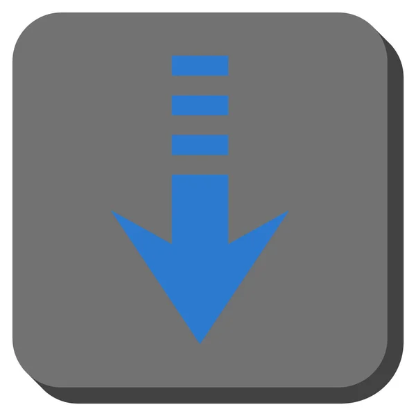 Stuur omlaag afgeronde vierkante Vector Icon — Stockvector