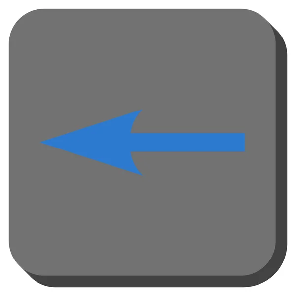 Flecha aguda izquierda redondeada cuadrado Vector icono — Vector de stock