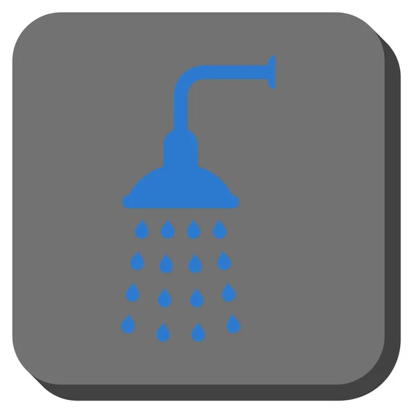 Shower Rounded Square Vector Icon — Stockvector