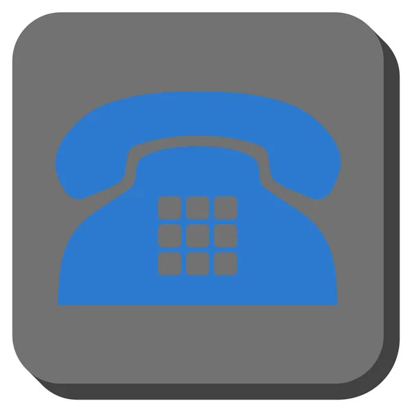 Nyomógombos telefon lekerekített négyzet alakú Vector Icon — Stock Vector