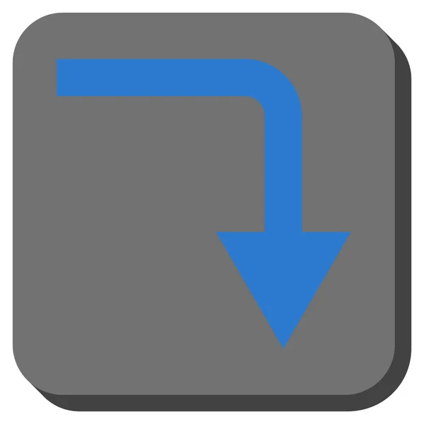 Turn Down afgeronde vierkante Vector Icon — Stockvector