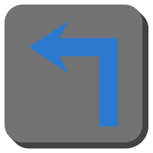 Skręcić w lewo zaokrąglony kwadrat wektor ikona — Wektor stockowy