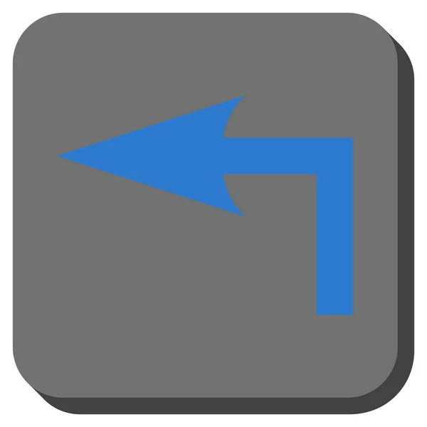 Tournez à gauche rond carré vectoriel icône — Image vectorielle