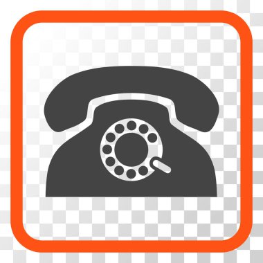 Nabız telefon vektör simgesi bir çerçeve içinde