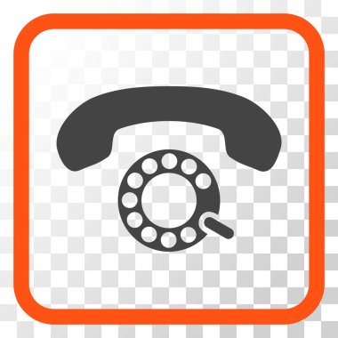 Darbeli aramayı vektör simgesi bir çerçeve içinde