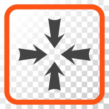 Oklar vektör simgesi bir çerçeve içinde azaltmak