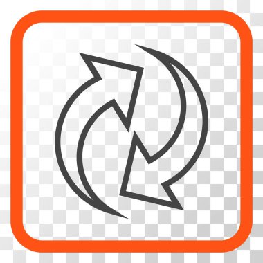 Oklar vektör simgesi bir çerçeve içinde yenileme