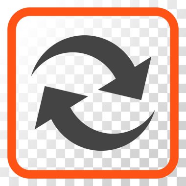 Oklar vektör simgesi bir çerçeve içinde yenileme