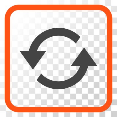 Oklar vektör simgesi bir çerçeve içinde yenileme