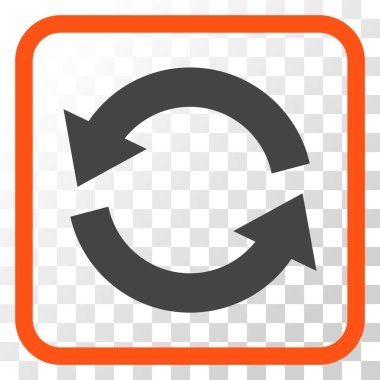 Vektör simgesi bir çerçeve içinde yenileme