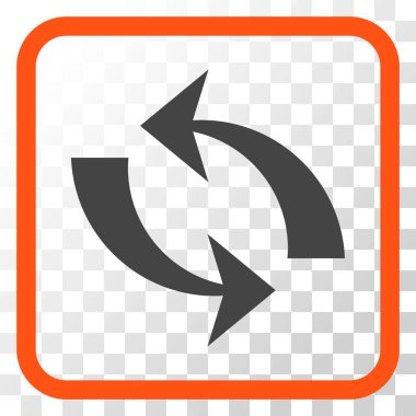 Vektör simgesi bir çerçeve içinde yenileme