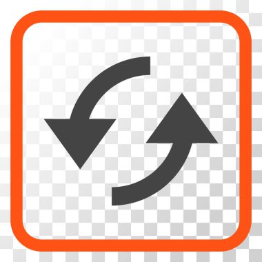 Vektör simgesi bir çerçeve içinde yenileme