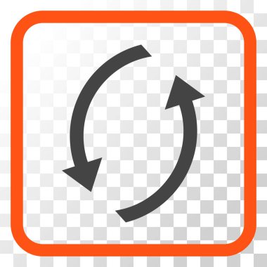 Vektör simgesi bir çerçeve içinde yenileme