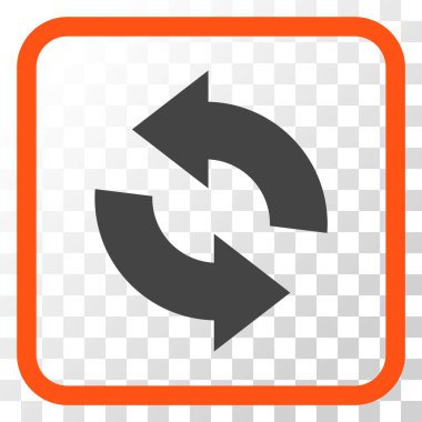 Vektör simgesi bir çerçeve içinde yenileme