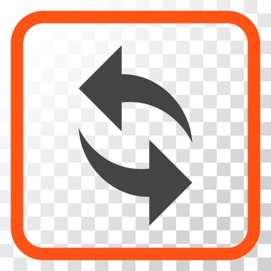 Vektör simgesi bir çerçeve içinde yenileme