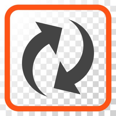 Vektör simgesi bir çerçeve içinde yenileme