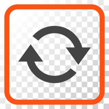 Vektör simgesi bir çerçeve içinde yenileme