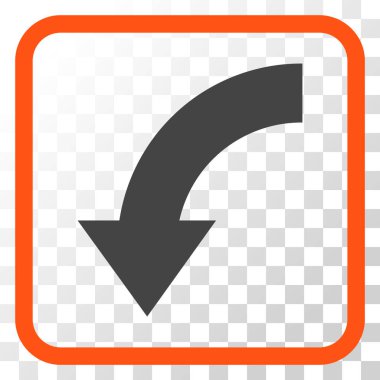 Vektör simgesi bir çerçeve içinde aşağı Döndür