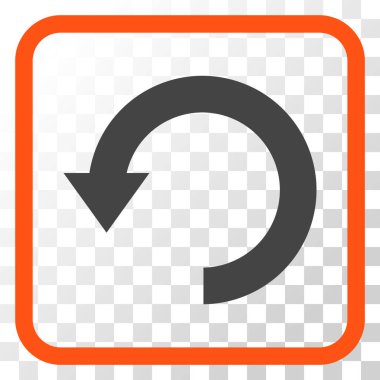 Vektör simgesi bir çerçeve içinde aşağı Döndür