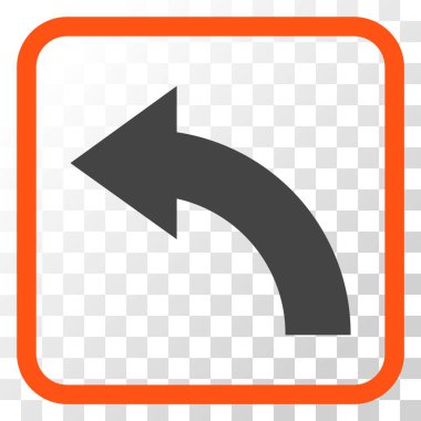 Sol vektör simgesi bir çerçeve içinde döndürme