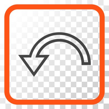 Sol vektör simgesi bir çerçeve içinde döndürme