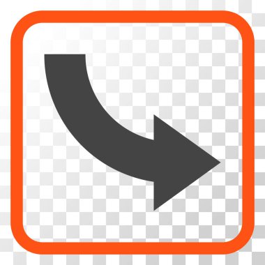 Doğru vektör simgesi bir çerçeve içinde döndürme