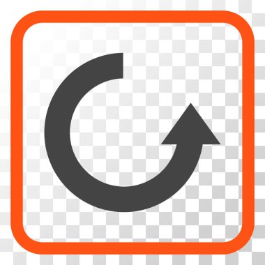 Vektör simgesi bir çerçeve içinde yukarı Döndür