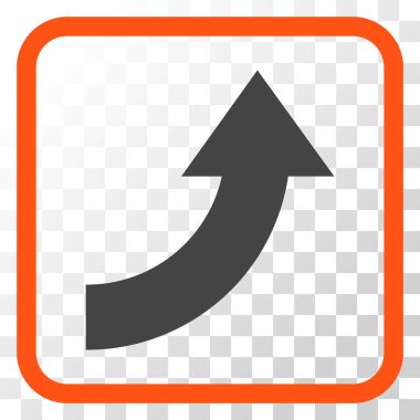 Vektör simgesi bir çerçeve içinde yukarı Döndür