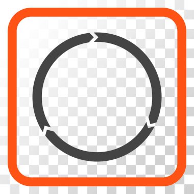 Döndürme vektör simgesi bir çerçeve içinde