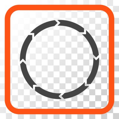 Döndürme vektör simgesi bir çerçeve içinde