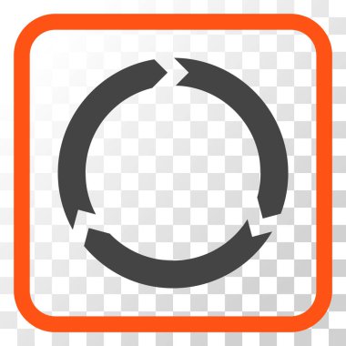 Döndürme vektör simgesi bir çerçeve içinde