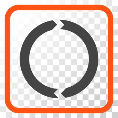 Döndürme vektör simgesi bir çerçeve içinde