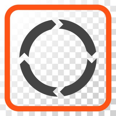 Döndürme vektör simgesi bir çerçeve içinde