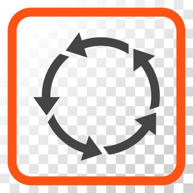 Döndürme vektör simgesi bir çerçeve içinde