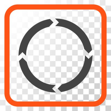 Döndürme vektör simgesi bir çerçeve içinde