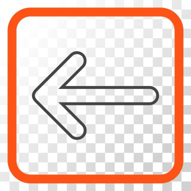 Yuvarlak ok vektör simgesi bir çerçevede yaptı.