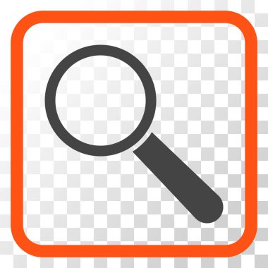 Arama aracı vektör simgesi bir çerçeve içinde