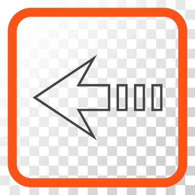 Sol vektör simgesi bir çerçevede göndermek